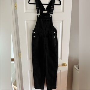 Madewell black denim overalls size xxs